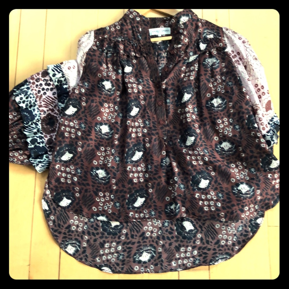 Silk blouse with beautiful floral print